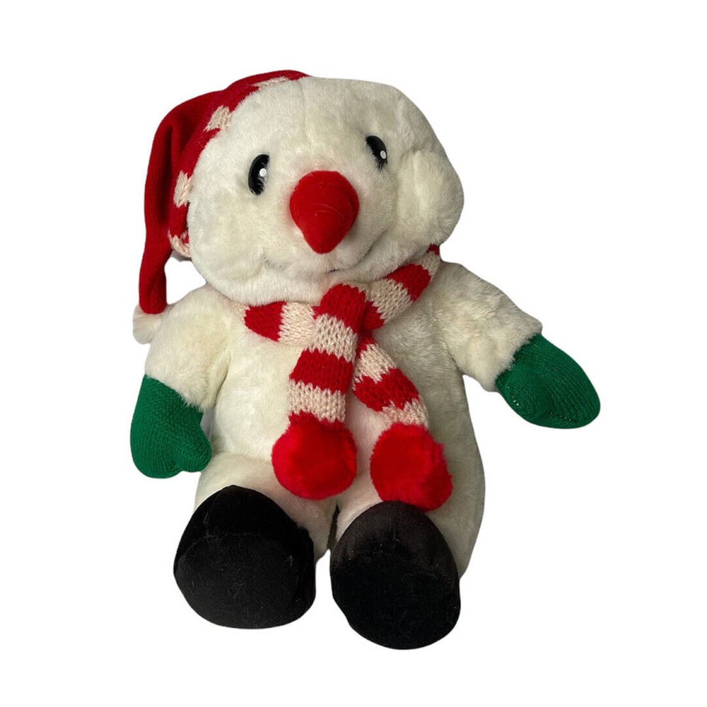 Vintage Cuddle Wit Stuffed Plush Toy Snowman 12"